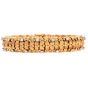 Vintage Diamond 14K Gold Woven Grooved Statement Bracelet-Dover Jewelry