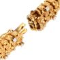 Vintage Diamond 14K Gold Woven Grooved Statement Bracelet-Dover Jewelry