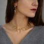 Designer Io Si Modern Rose Gold Pave DIamond 18K Dangling Earrings
