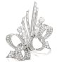 Antique Art Deco Diamond Whimsical Platinum Double Brooch Pin