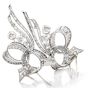 Antique Art Deco Diamond Whimsical Platinum Double Brooch Pin
