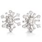 Vintage Diamond 14K Pinwheel Omega Clip Earrings