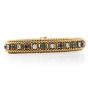 Retro Diamond Sapphire Emerald 18K Gold Chain Link Bracelet 