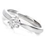 Classic European Diamond Platinum Engagement Ring