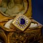 Vintage Buccellati Diamond Sapphire 18K Statement Ring - Dover Jewelry