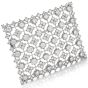 Vintage Diamond Window of Snowflakes Platinum Brooch