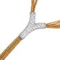 Yuri Ichihashi 4.41ct Diamond 18K Yellow Gold Platinum Multi-Strand Woven Y Necklace