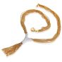 Yuri Ichihashi 4.41ct Diamond 18K Yellow Gold Platinum Multi-Strand Woven Y Necklace