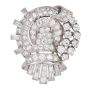 Antique Art Deco 7.60ct Diamond Platinum Spray Double Pin Brooch