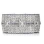 Art déco 50.06cts Diamond Sapphire Platinum Wide Bracelet-Dover Jewelry