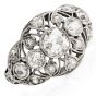 Antique Deco 1.10cts Old European Cut Diamond Platinum Engagement Ring