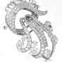 Vintage 1950's 18.00cts Diamond Brooch Platinum Pin
