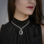 Estate Diamond 15.68 Carat Green Tourmaline 18K Necklace