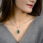 Estate Diamond 15.68 Carat Green Tourmaline 18K Necklace