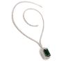 Estate Diamond 15.68 Carat Green Tourmaline 18K Necklace