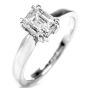 GIA 1.14 Emerald-Cut Diamond I-VS1 Solitaire Engagement Gold Ring