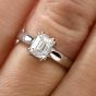 GIA 1.14 Emerald-Cut Diamond I-VS1 Solitaire Engagement Gold Ring
