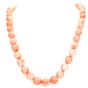 Estate 14K Gold Coral 15 mm Graduated Bead Necklace