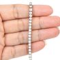Classic Sparkle 5.10ct Round Cut Diamond White Gold Tennis Bracelet 