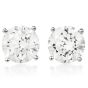 1.23 Carats Diamond 14K White Gold Studs Earrings