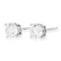 1.23 Carats Diamond 14K White Gold Studs Earrings