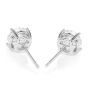 1.23 Carats Diamond 14K White Gold Studs Earrings