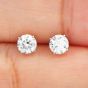 1.23 Carats Diamond 14K White Gold Studs Earrings