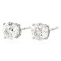 Classic 1.03cts Round Cut Diamond White Gold Stud Earrings