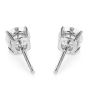 Classic 1.03cts Round Cut Diamond White Gold Stud Earrings