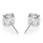 1.44 Carats Diamond 14K White Gold Studs Earrings