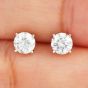 1.44 Carats Diamond 14K White Gold Studs Earrings