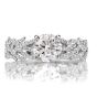 GIA Hidalgo Round Diamond 18K Gold Feather Band Engagement Ring