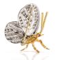 Vintage Butterfly Diamond Platinum !8k Gold Pin