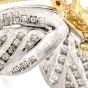 Vintage Butterfly Diamond Platinum !8k Gold Pin