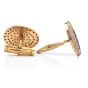 Estate Diamond 14K Yellow Gold Oval Shaped Men’s Cufflinks