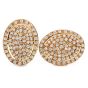 Estate Diamond 14K Yellow Gold Oval Shaped Men’s Cufflinks