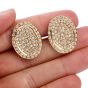 Estate Diamond 14K Yellow Gold Oval Shaped Men’s Cufflinks
