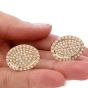 Estate Diamond 14K Yellow Gold Oval Shaped Men’s Cufflinks