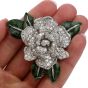 Cartier Paris Vintage 12.00ct Diamond Platinum Moveable Flower Pin