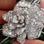 Cartier Paris Vintage 12.00ct Diamond Platinum Moveable Flower Pin