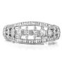 Vintage 16.95ct Marquise Diamond Platinum Gold Cuff Bangle Bracelet