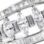 Vintage 16.95ct Marquise Diamond Platinum Gold Cuff Bangle Bracelet