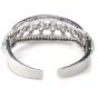 Vintage 16.95ct Marquise Diamond Platinum Gold Cuff Bangle Bracelet