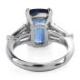 GIA Certified 6.15cts  Ceylon No Heat Natural Sapphire and Diamond Platinum Ring 