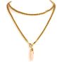 Vintage Coral 18K Gold Convertible Drop Necklace Earring Jackets