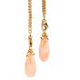 Vintage Coral 18K Gold Convertible Drop Necklace Earring Jackets