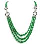 Diamond, GIA Emerald, Pearl & Onyx Multistrand Necklace in 18K White Gold