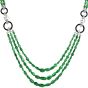 
Diamond Emerald Pearl & Onyx 18K Gold Multistrand Bead Necklace
