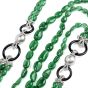 
Diamond Emerald Pearl & Onyx 18K Gold Multistrand Bead Necklace
