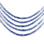 Diamond Sapphire 18K Gold Flower Multistrand Ombre Necklace Brooch 